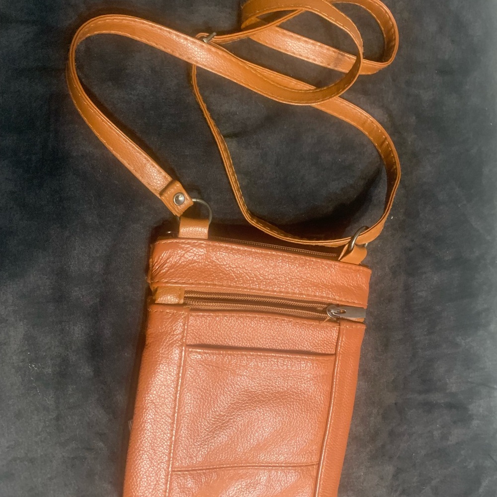 Brown Leather Crossbody Bag